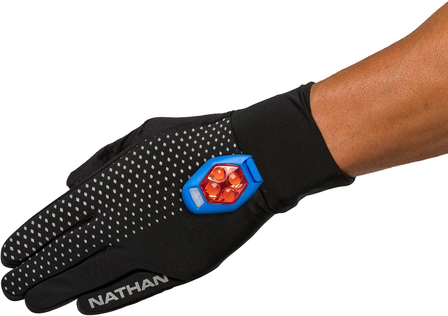 Nathan Reflective Gloves. for Running and Outdoor Activity. Touch Screen Finger for Smartphone Use.