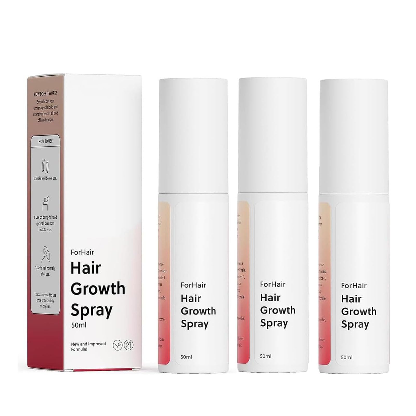 Aceite de Crecimiento Natural Avanzado para el Cabello No Grasiento - Fortalecedor y Engrosamiento del Cabello, Nutritivo para el Cuero Cabelludo (3pcs)