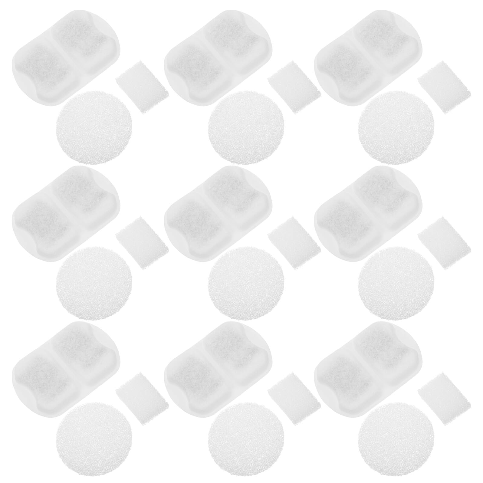 Filtration avancée pour fontaine eau chat COLLBATH | Pack économique de 48 filtres mousse
