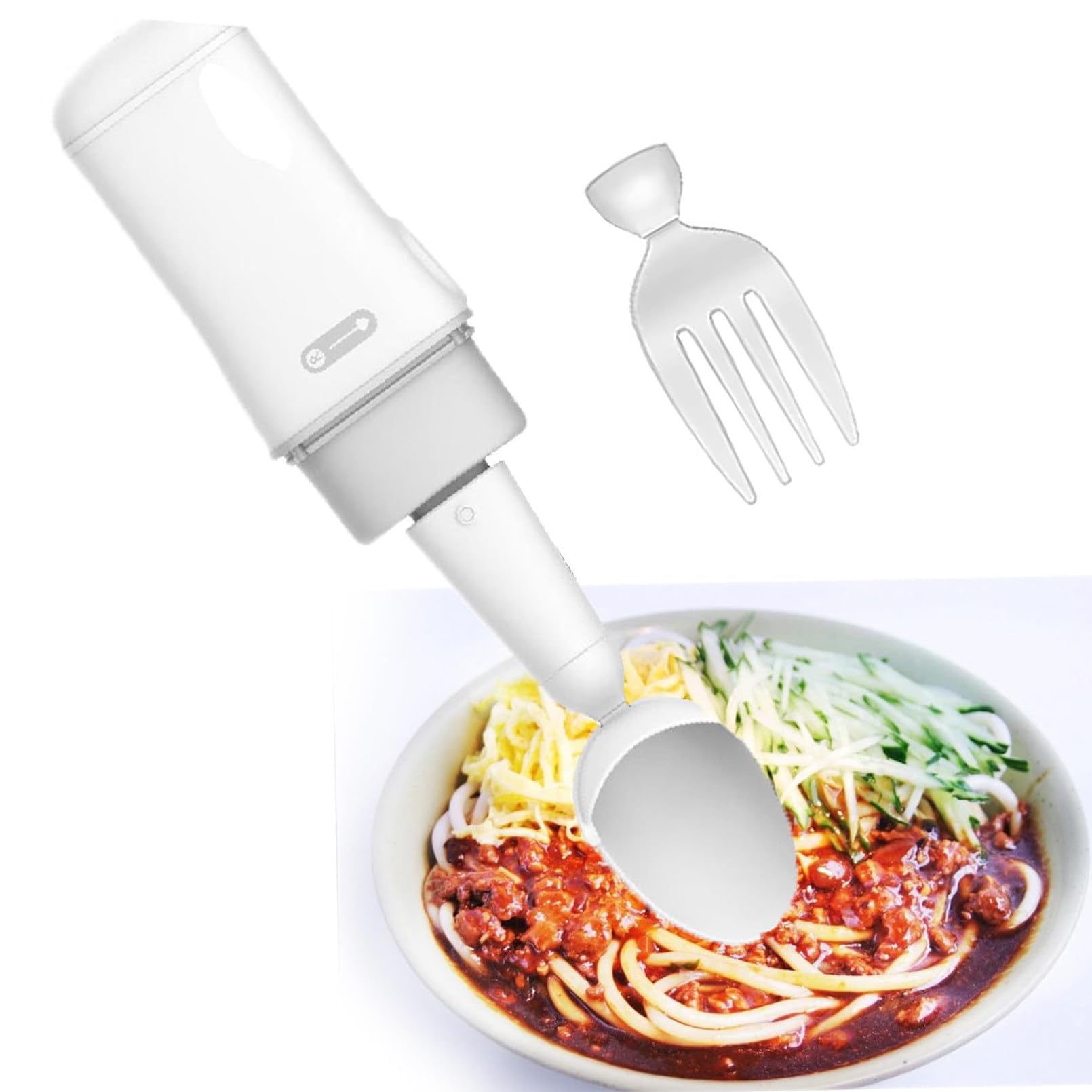 Cuchara giratoria antivibraciones, alimentación antivibraciones para Personas Mayores y discapacitadas, vajilla con Cuchara antivibraciones Inteligente, para Pacientes y Personas Mayores