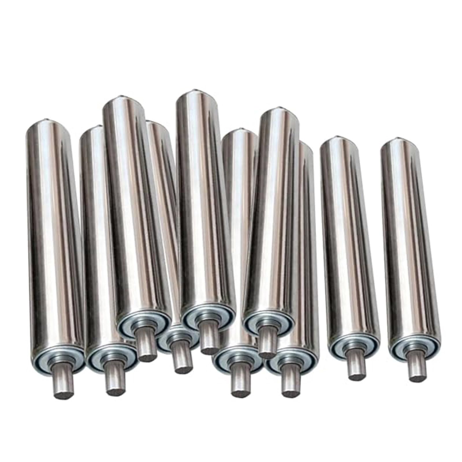 Rouleau de convoyeur robuste en acier galvanisé de 38mm pour guidage de charges et menuiserie
