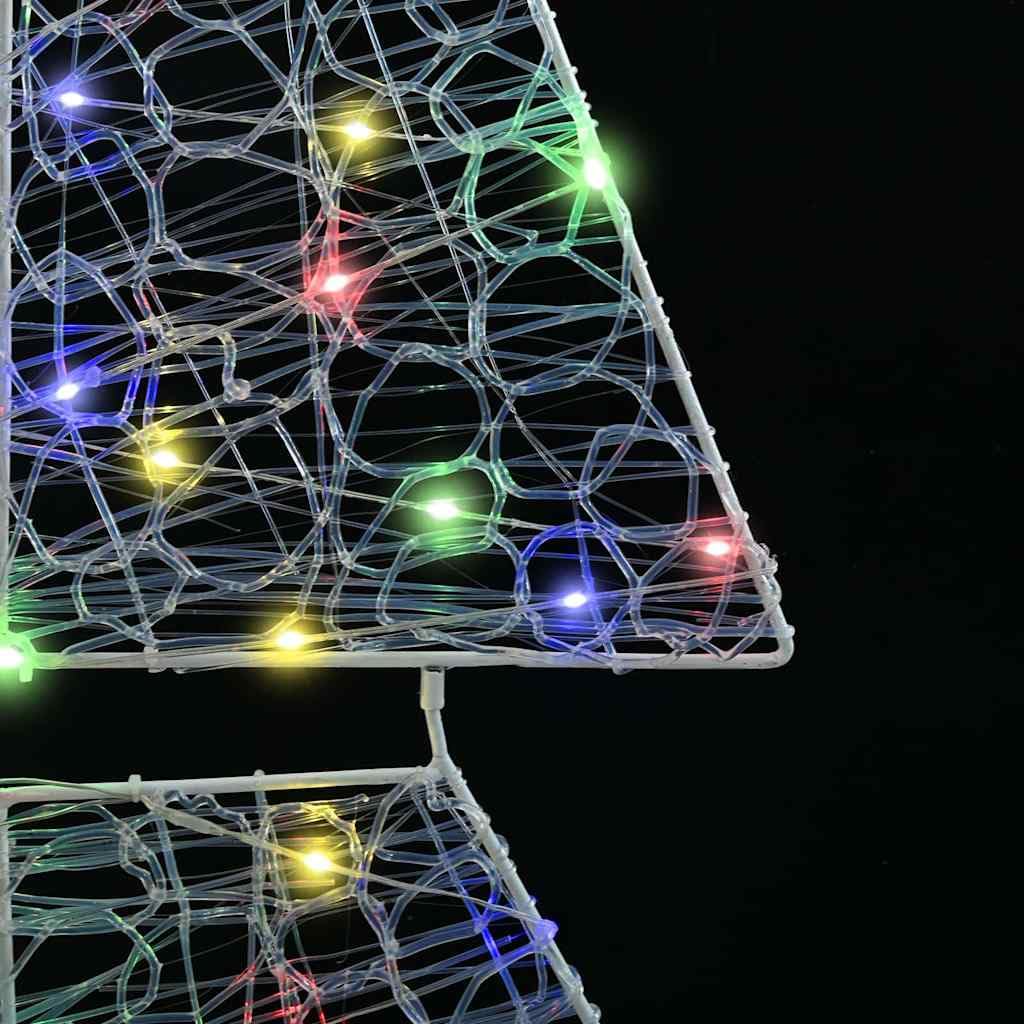 Weihnachtsbaum mit 240 LEDs, mehrfarbig, 180 cm aus Acryl, USB betrieben, dekorative Lichterkette für Wohnzimmer, Garten und Terrasse, festliche Advent Dekoration