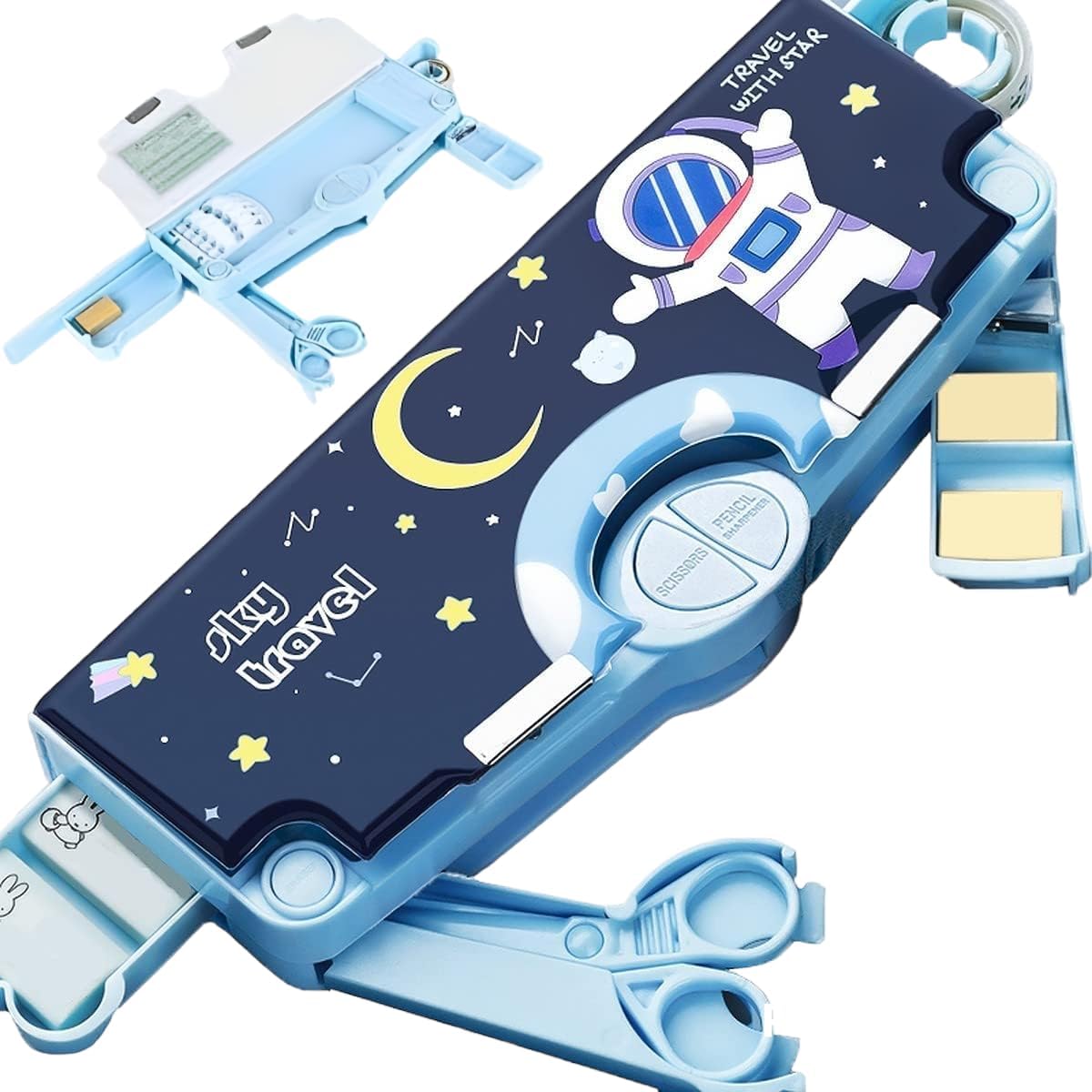 See full amazon price history chart for UNIQUEXIN Plastic Space Theme Magnetic Pencil Box For Kids, Space Pencil Box For Boys & Girls, Stationery Box, Buttons Operated Pencil Box For Kids - Blue UNIQUEXIN Plastic Space Theme Magnetic Pencil Box For Kids, Space Pencil Box For Boys & Girls, Stationery Box, Buttons Operated Pencil Box For Kids - Blue (B0CV17VJTX) Amazon Price History, Amazon Price Tracker