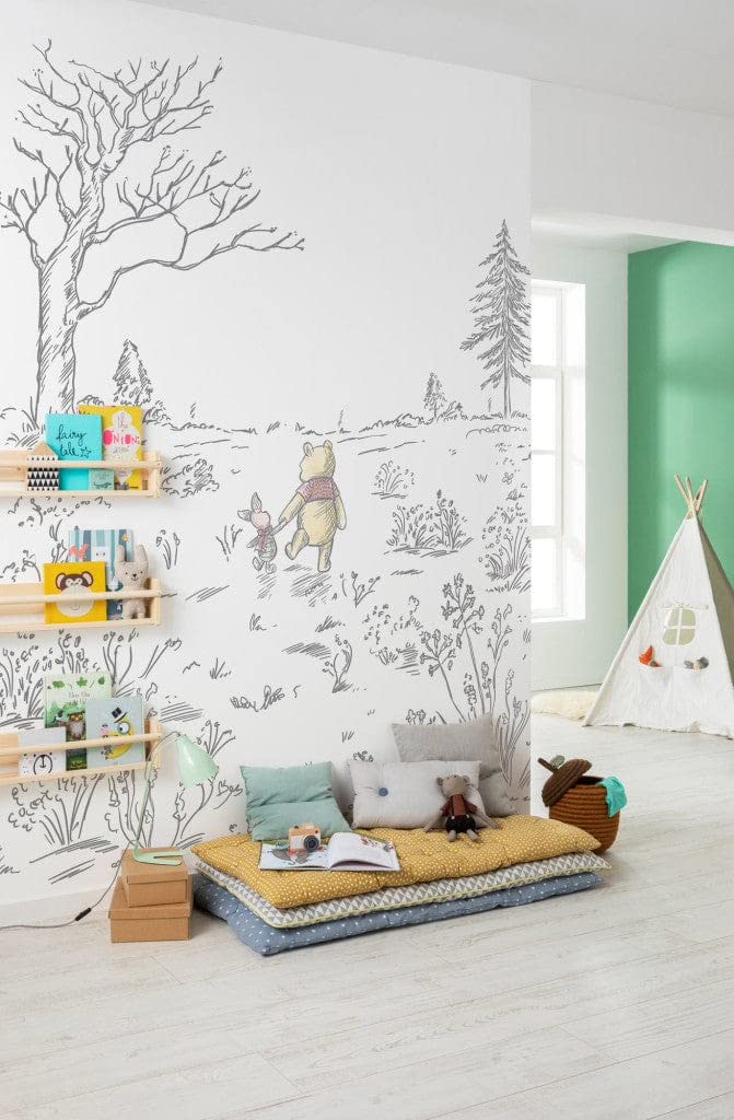 Komar Disney Winnie The Pooh Walk IADX4-043 Non-Woven Photo Wallpaper 200 x 280 cm (W x H), Orange,weiß - Image 4