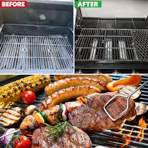 Image of SafBbcue Grill Replacement Parts for dyna-glo 3 Burner DGH373CRP-D DGF371CRP-D Grills, Cast Iron Grill Grates, Grill Parts Kit for Dyna-Glo Grill
