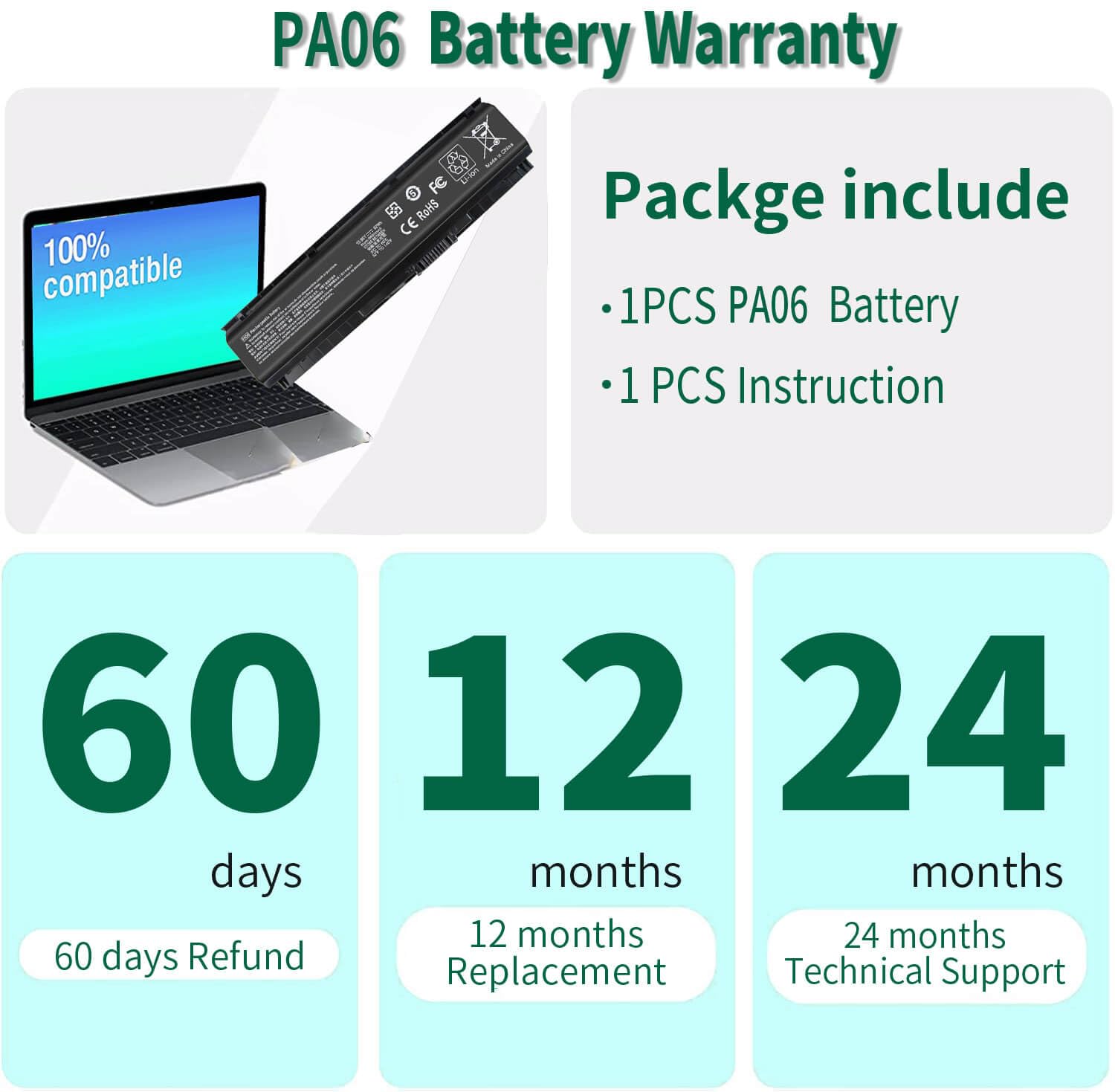 PA06 849911-850 Laptop Battery for HP Omen 17 17-w 17-ab200 17t-ab00 Series 17-w053dx 17-w253dx 17-w033dx 17-ab011nl 849571-221 849571-241 849571-251 PA06062 HQ-TRE HSTNN-DB7K - 12 Months Warranty
