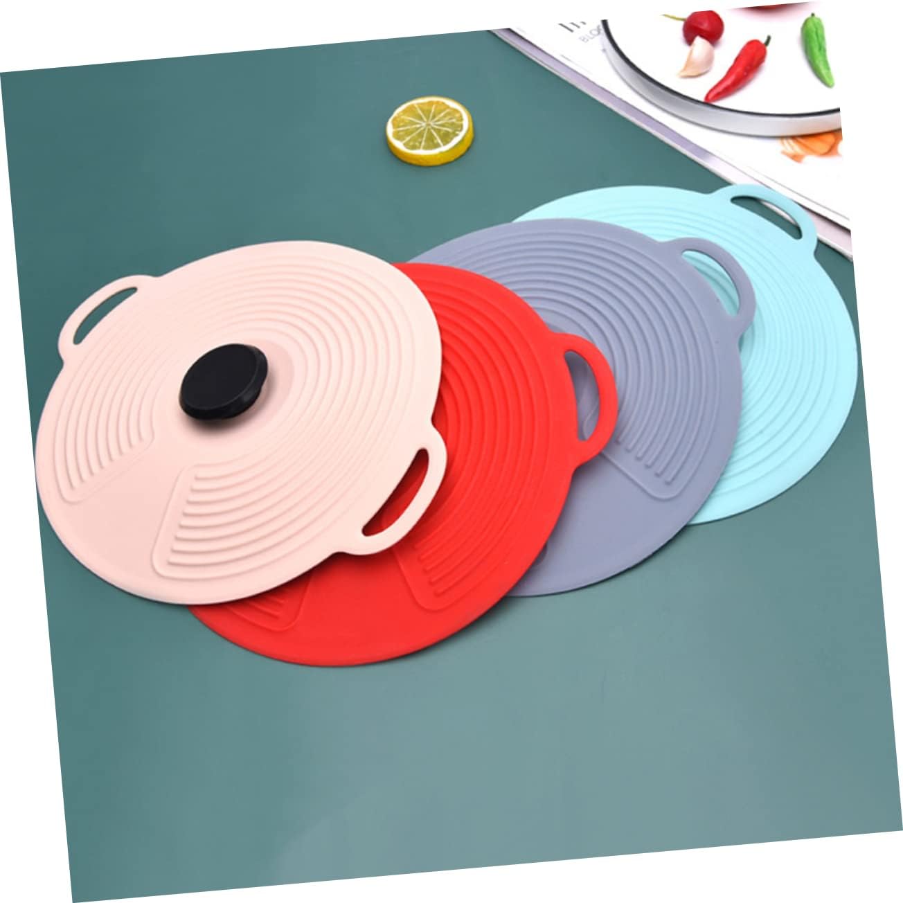 DECHOUS 3pcs Microwave Bowl Sealing Lid Food Sealing Silicone Cover Heat Insulation