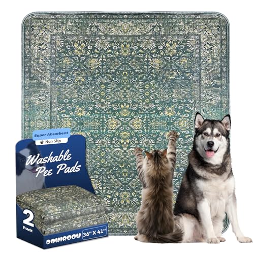 Washable Pee Pads for Dogs 2 Pack Reusable Puppy Training Pads 36'x41' Super Absorbent Waterproof...