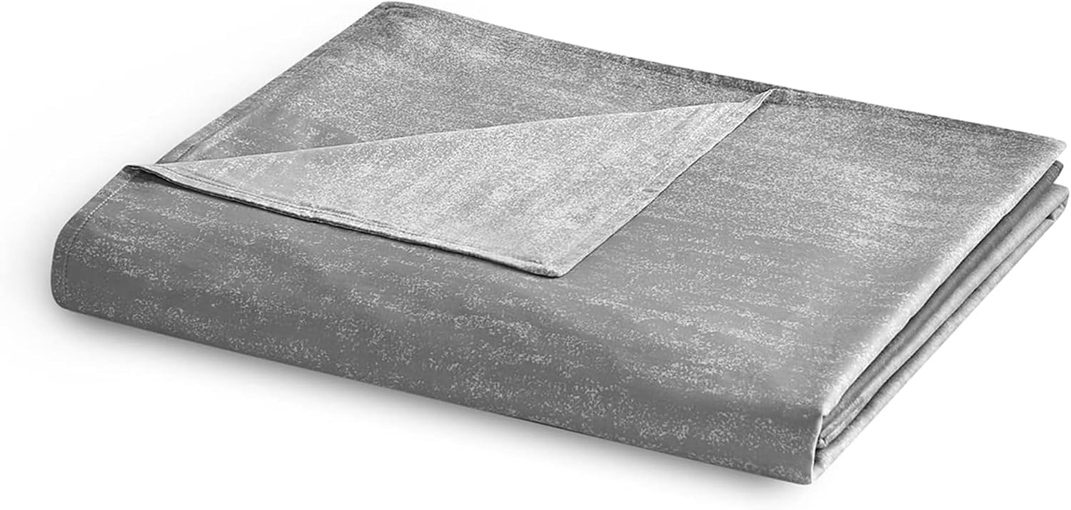 YnM Exclusive Cooling Duvet Cover for Weighted Blankets (Gradient Dark Grey, 41"x60")