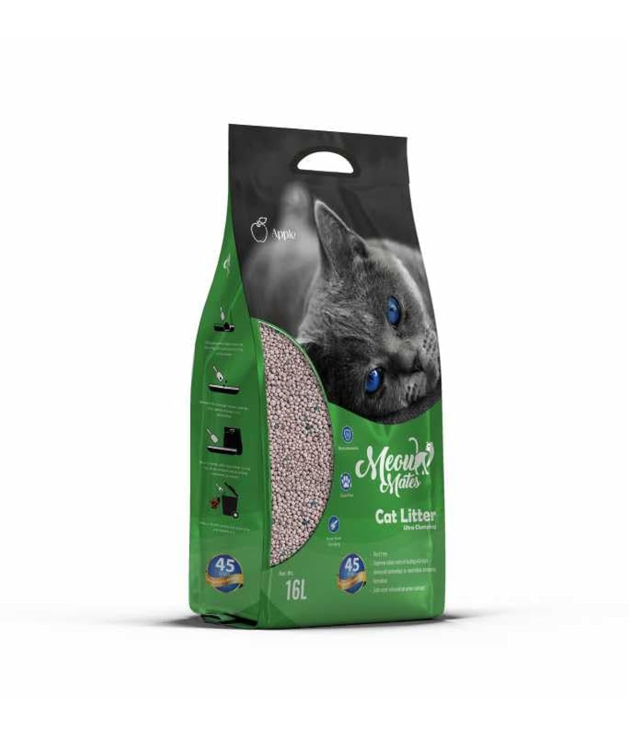 Bentonite Cat Litter Apple Scent 16L 10kg