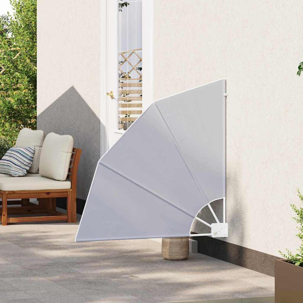 Auvent Latéral Pliable de Balcon 240 x 160 cm Gris Paravent de Terrasse Rétractable avec Cadre en Acier Robuste et Toile en Polyester pour Jardin et Espace de Vie Extérieur