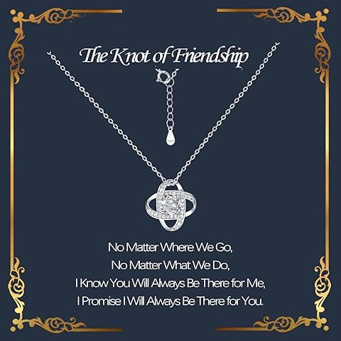 Friendship Necklace,S925 Sterling Silver Friendship Gifts for Women,Romantic Love K...
