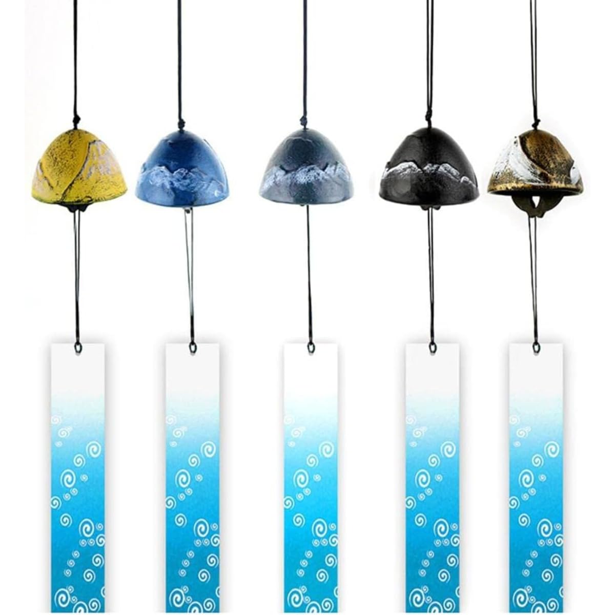 Wyazziv Nambu Ironware, Wind Chimes, Set of 5, Interior Decoration, Short Booklet Included, Summer, Fashionable, Interior, Souvenir, Gift, Gift, Ornament, Souvenir, Souvenir, Gift, Ornament, Souvenir 