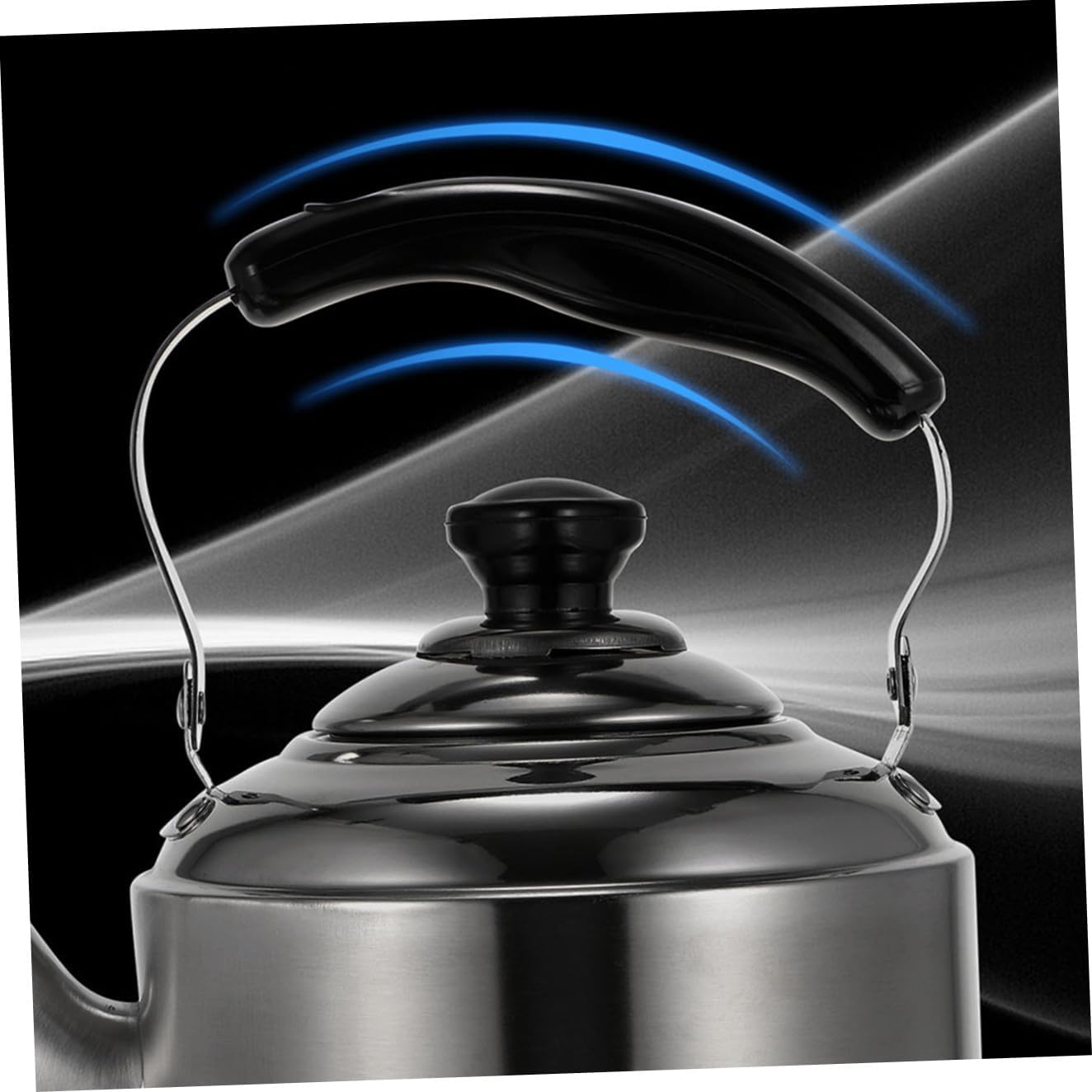 VALICLUD 304 Stainless Steel Tea Kettle Water Boiling Pot Easy Pour Spout Practical Sounding Teapot for Home Kitchen