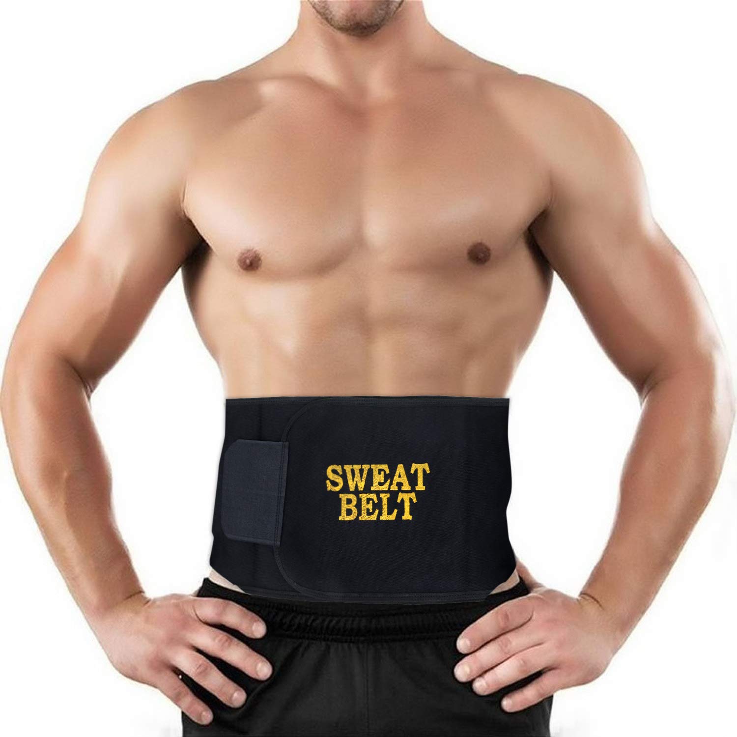 RCSP Sweet Sweat Waist Trimmer - Adjustable Waist Trainer Belt for Men & Women - Slimming and Toning Ab Belt with Premium Neoprene, Sweat Enhancer for Weight Loss & Workout Support Sweet Belt Black (B08T78R4JG) Amazon Price History, Amazon Price Tracker