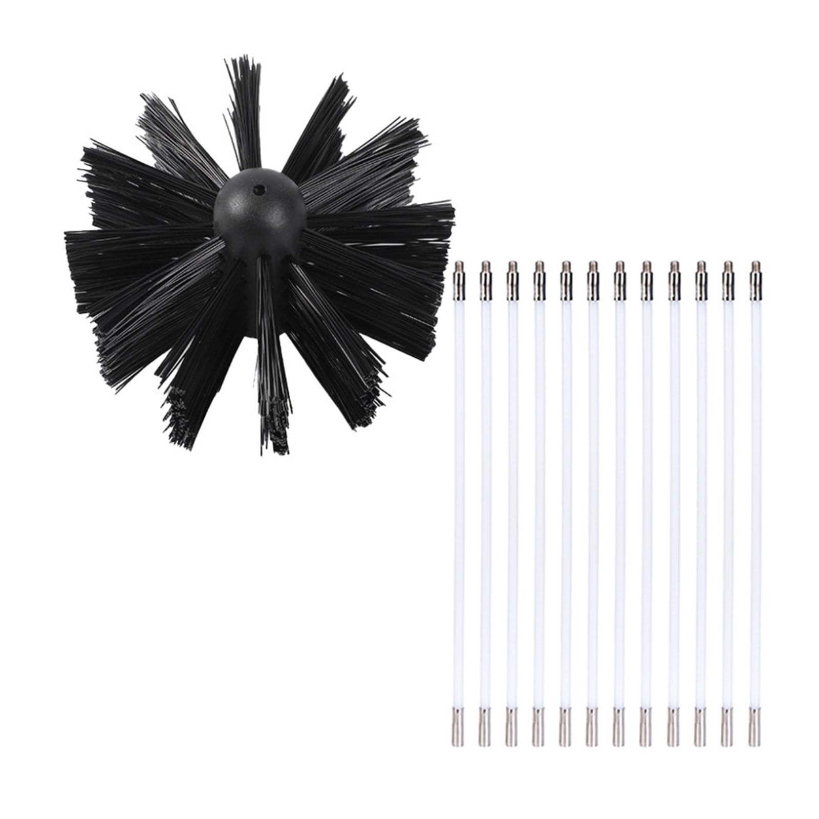 HDOYTXXM Bendable Nylon Chimney Brushes for Vent Pipes Gutters Debris Removal Duct Cleaning Brush