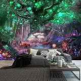 Aidatain Fairy Tale Lanterns Tree Tapestry Extra Large 108" 90" Mysterious Game Forest Fantasy Magic