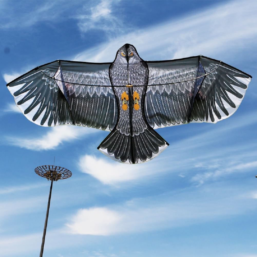 Effaroucheur Oiseaux Cerf-Volant Faucon - Terre Jardin - Protection Jardin Verger - 1.70m Envergure