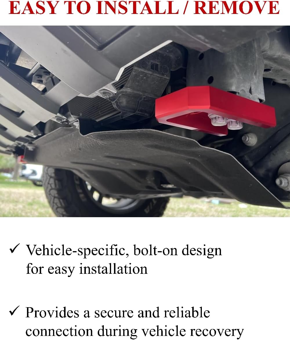 Tow Hooks for Tacoma 2024-2026/Land Cruiser 250 2024-2025/4Runner 2025-2026, Car Tow Hooks Compatible with Toyota Tacoma/4Runner/Land Cruiser 250 Accessories (Red)