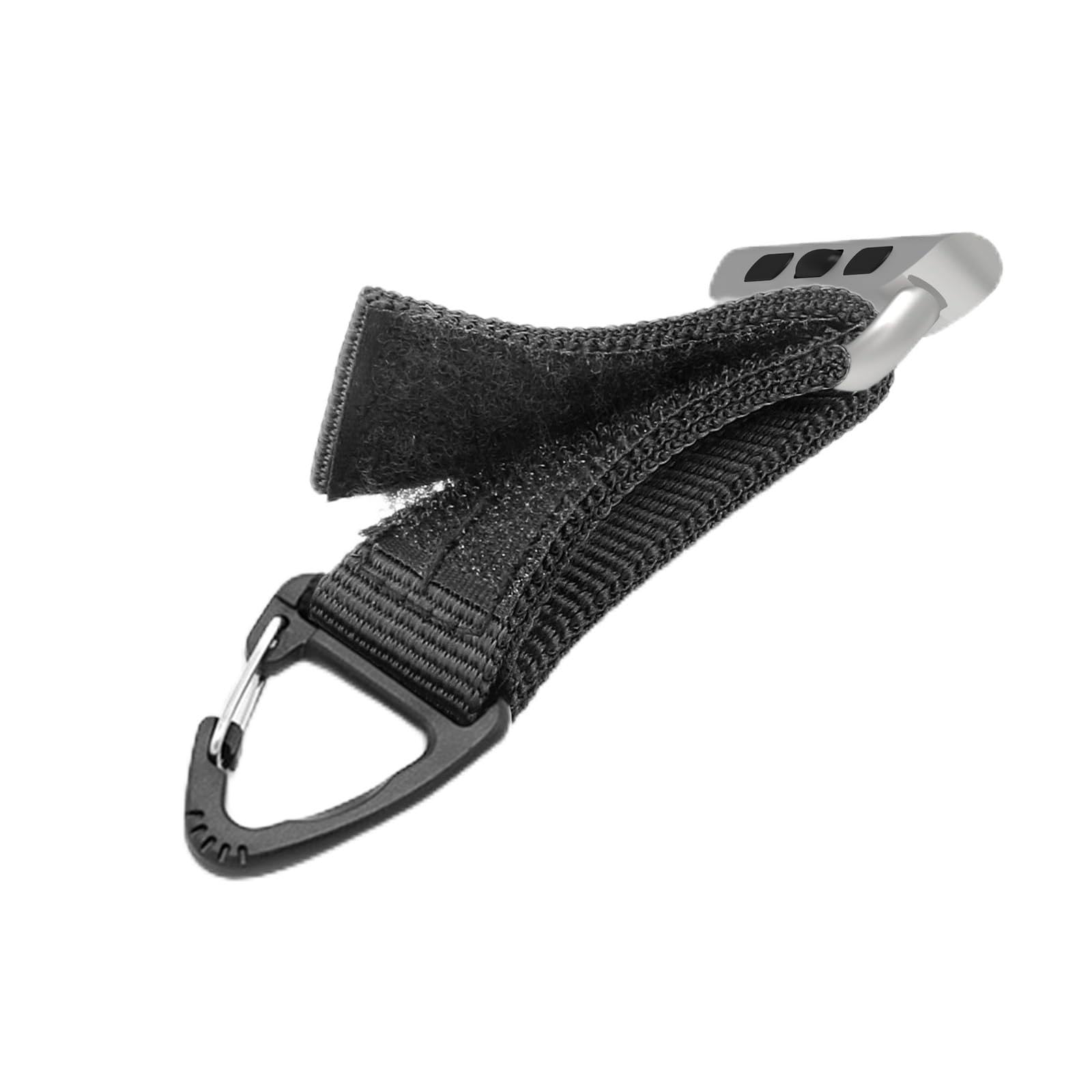 Bshirmay Compatible with Apple Watch Fob Strap 38/40mm,series 9/Ultra 2/SE/8/7/6/5/4/3/2/1 Nurse Watch Band with Pin-On Brooch iWatch Series (38mm Black Nylon Molle)