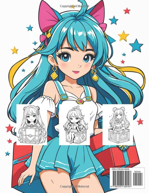 Pop Manga KAWAII Magic Box Girl Coloring Book: Pop Manga Edition Fun Coloring Book With 50 Pages of Unique Kawaii Magic Box Girl (Pop Manga KAWAII Edition Coloring Books) image 3