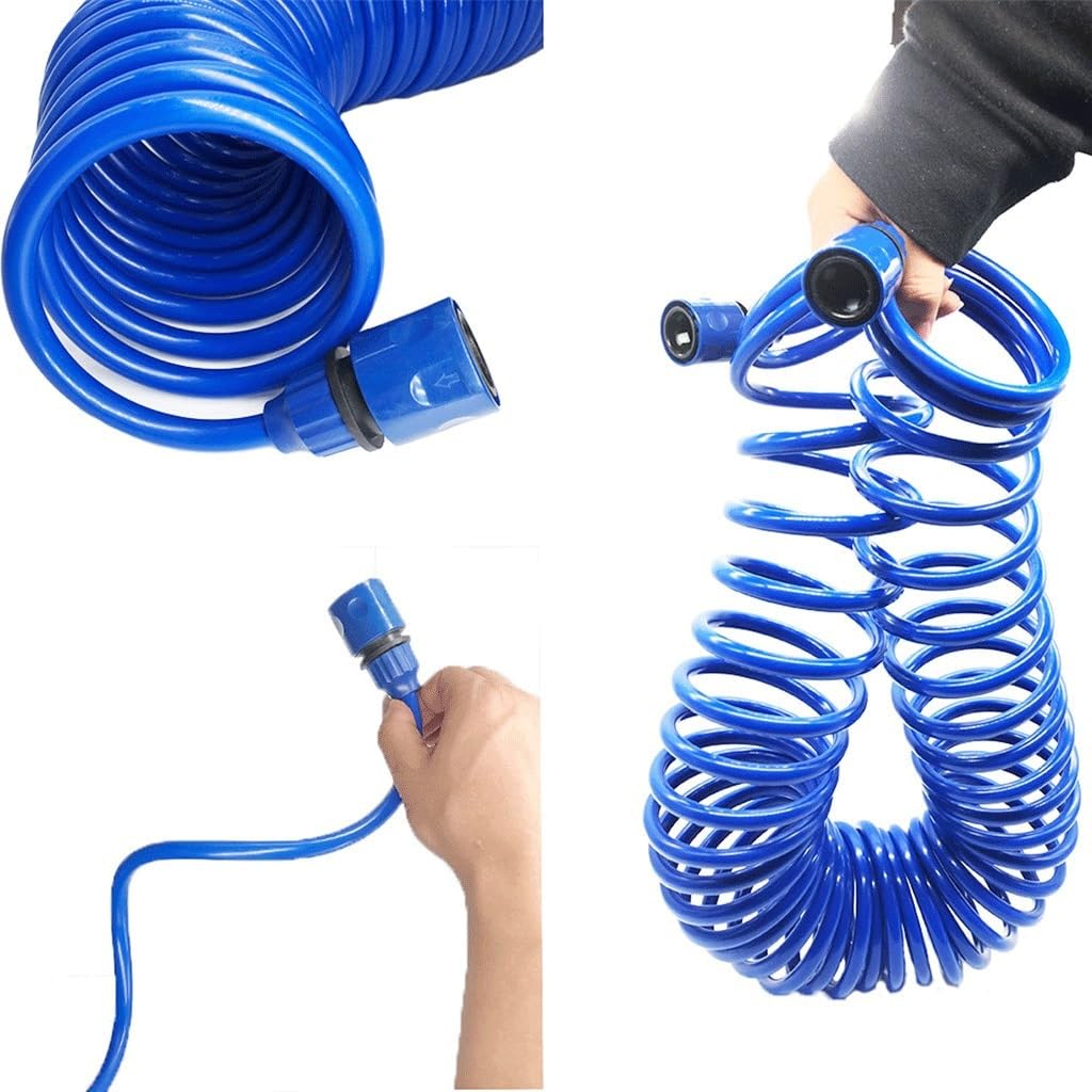Garten Lockige Wasserschlauchfederrohr, Für Gartenwasser-Düsen-Set Garten- Garten-Set Harte Knickefeste Gehärtete Leichte Restaurierbare Spulenschläuche Rohr (Size : 50FT 15 M)