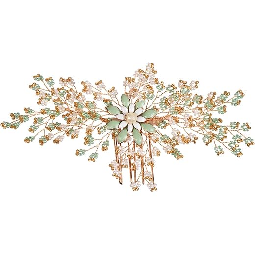Mother Of Pearl Green Hair Comb Pin