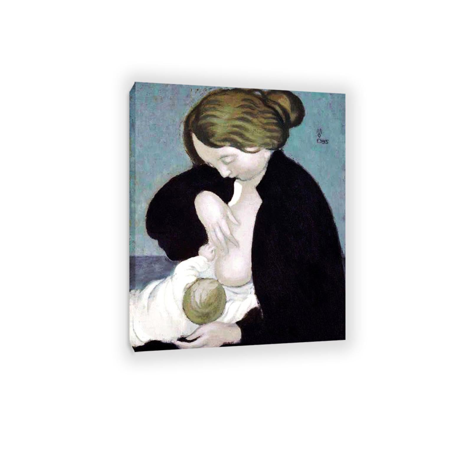 Matka i dziecko, Maurice Denis, wydruki, słynny plakat reprodukcje obrazów olejnych, druk Giclee na płótnie - klasyczne płótno, obrazy ścienne do dekoracji salonu, 30 x 40 cm, oprawione