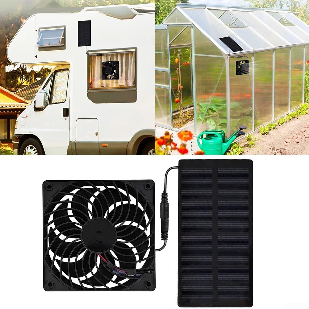 Kit de ventilateur et panneau solaire 100 W 12 V étanche