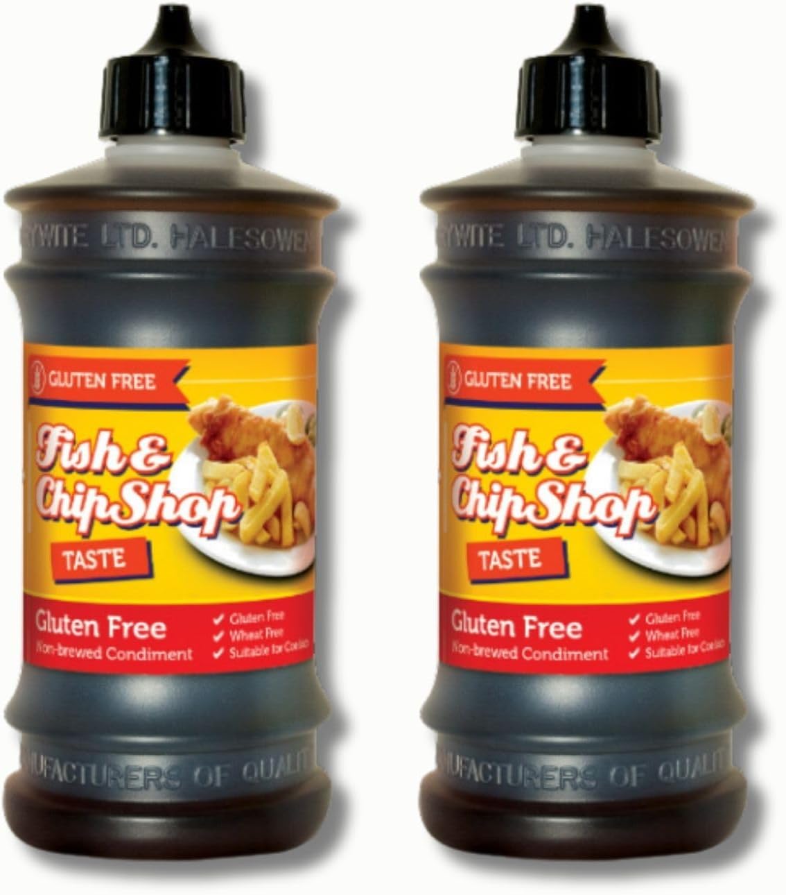 Land & Sea Chip Shop Vinegar Bundle - Maltflaven Gluten Free Vinegar & Ready-to-Use Non-Brewed Condiment - Traditional Fish and Chip Shop Vinegar - Suitable for Coeliacs - Gluten Free Food