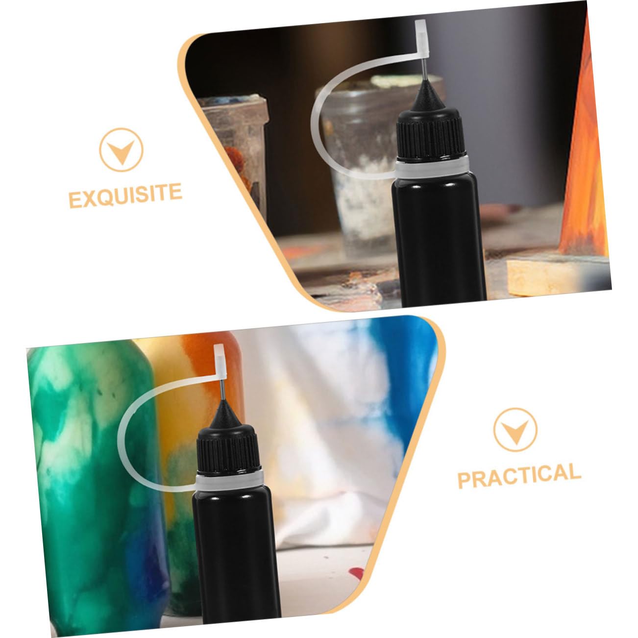 GLEAVI 90 Stk Flasche Mit Leimflasche Vorratsflasche Für Kleber Maschinenölflaschen Flasche Maschinenöl Flaschen Mit Feiner Spitze Kleber Flaschen Rostfreier Stahl Black