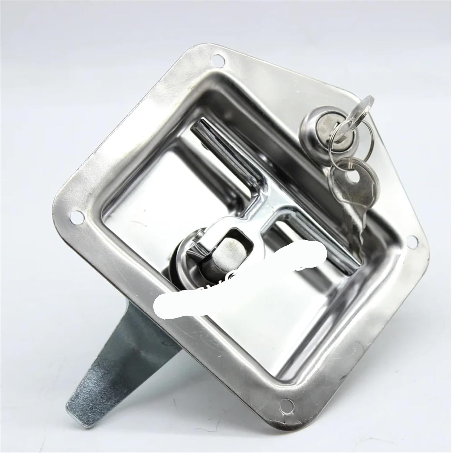 Stainless Steel Trailer Door Latch/Camper RV Locking T-Handle Lock with 8 Keys Cargo Box 1Pcs