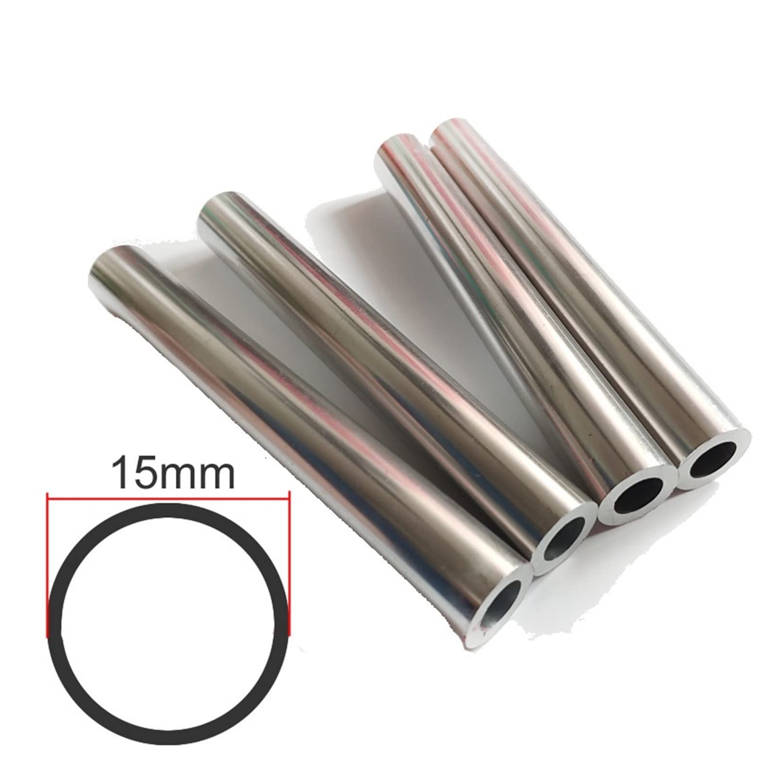 6061 Aluminum Tube Pipe,Outer Diameter 15mm,Inner Diameter 13m 11mm 10mm,Hollow Aluminum Pipe,Alloy Aluminum Tube (Color : OD15 ID6, Size : 50cm) Brass Hose