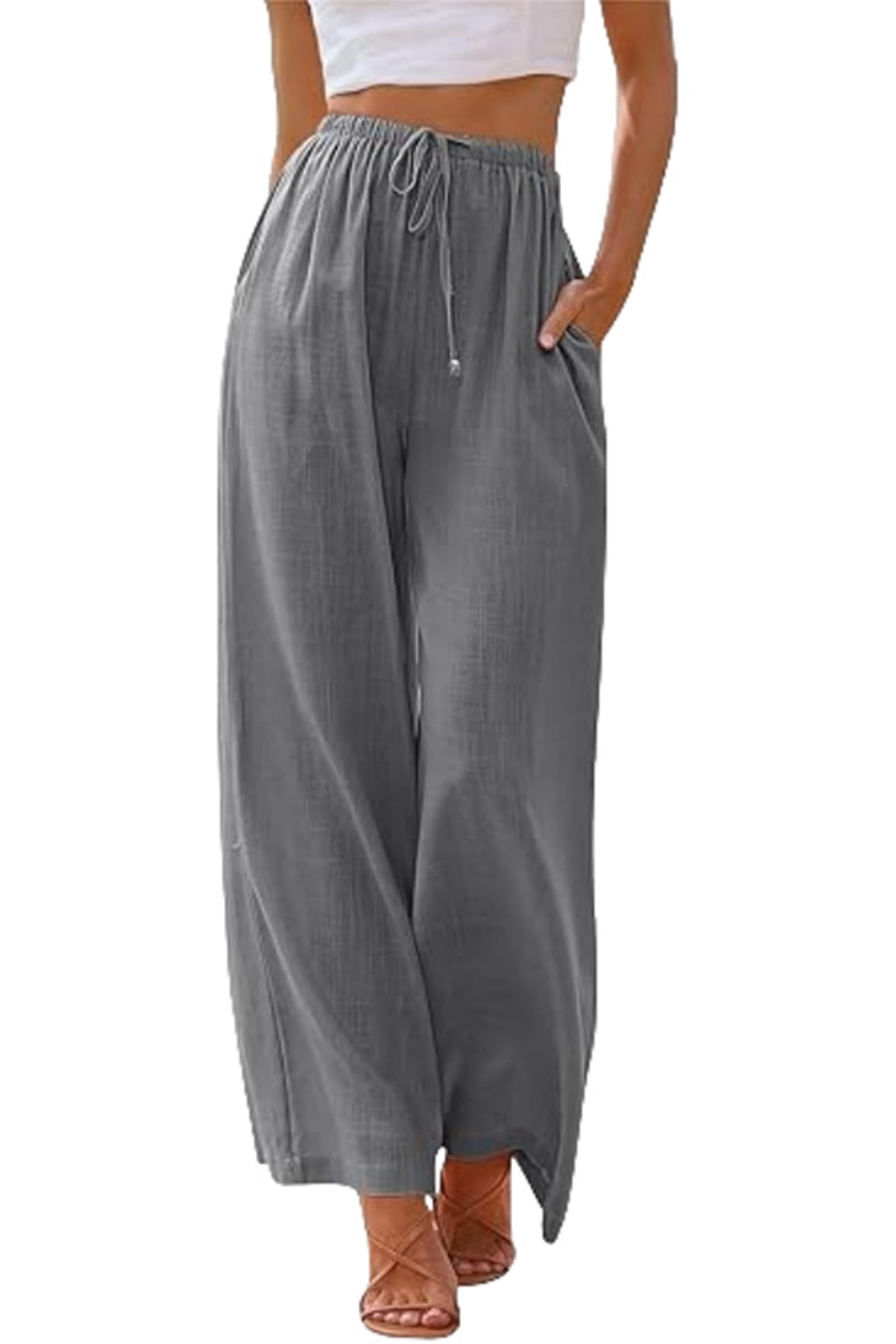 Kervaky Womens Casual Pants Womens Fashionable Casual Pants Loose Casual Pants Wide Leg Pants Casual Pants Work Pants