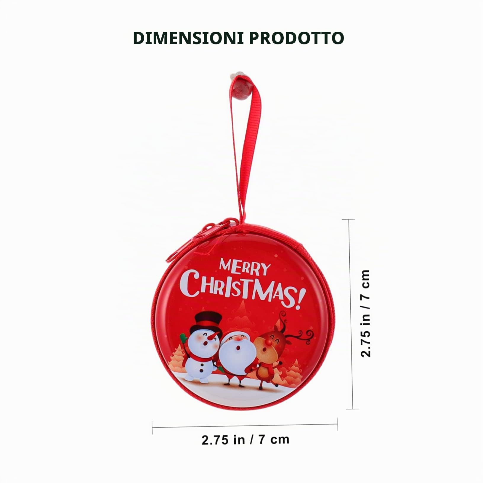 Levemolo 30 Pz Portafoglio Natalizio Sacchetti Per Bomboniere Natalizie Dell'albero Di Natale Albero Di Natale Appeso Mini Custodia Cerniera Piccolo Portamonete Bambino