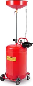 20-Gallon Air-Operated Waste Oil Drain Tank with Adjustable Funnel