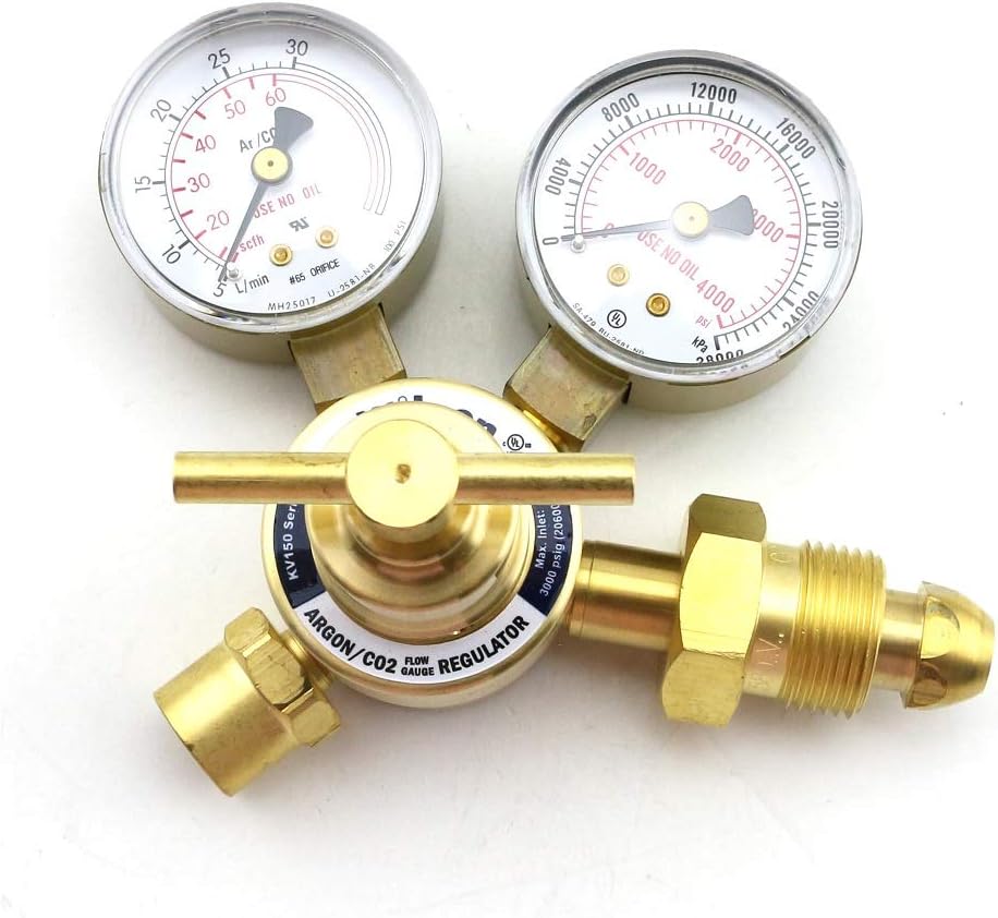 WeldingCity Light Duty Flowmeter Regulator AF150-580 Victor Style 150-series (0781-1103) for Argon And Argon/CO2 Mix (UL-Listed)