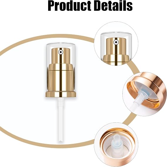 2 Pcs Replacement Foundation Pump compatible with Estee Lauder Double Wear -Travel-Friendly Design (Gold)