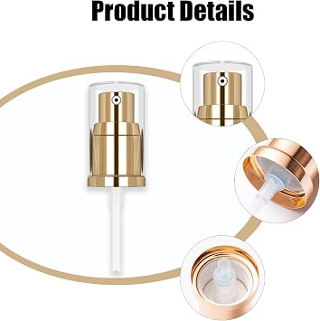 2 Pcs Replacement Foundation Pump compatible with Estee Lauder Double Wear -Travel-Friendly Design (Gold)