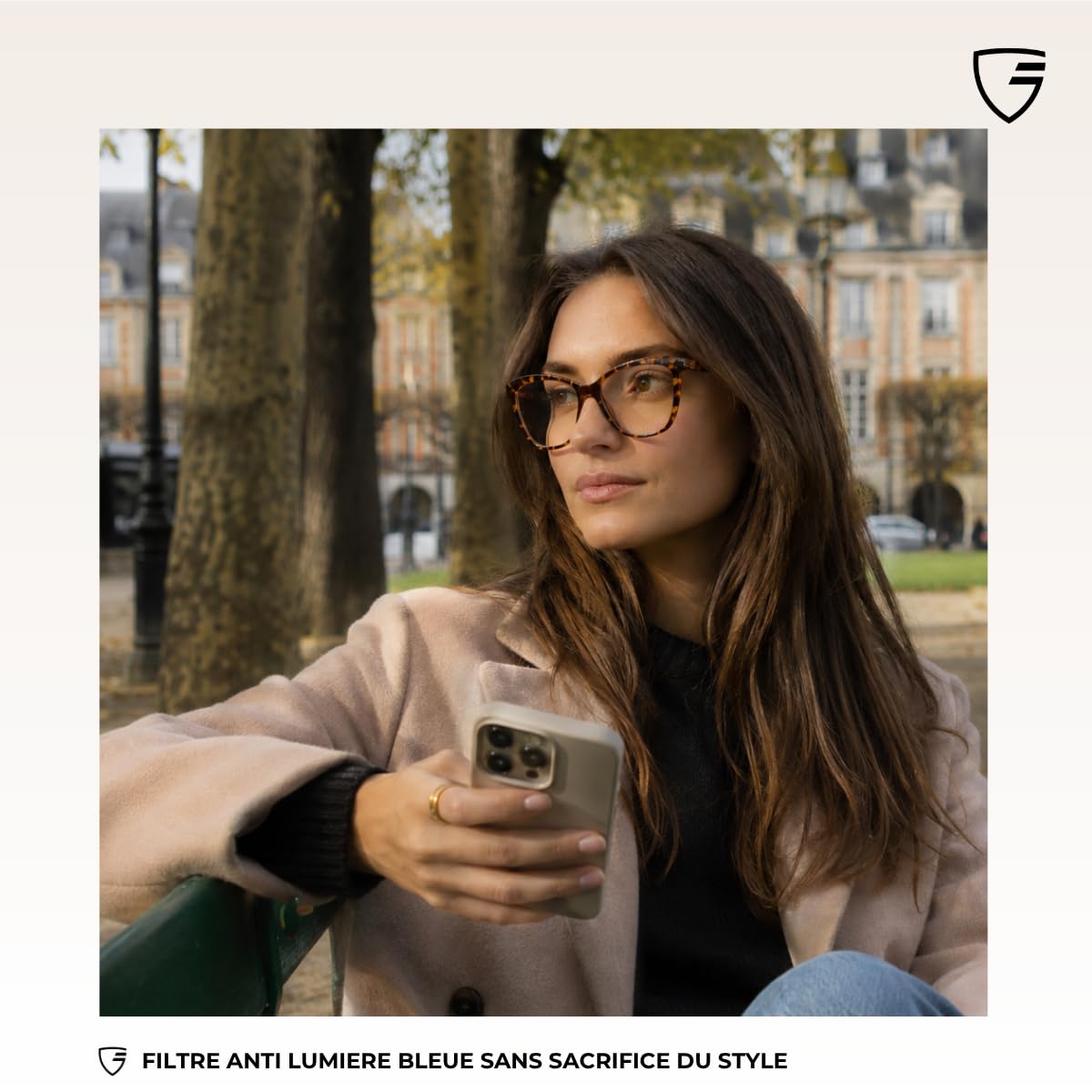 Louvre – Lunette Anti Lumiere Bleue Femme | Lunettes Œil de Chat Rétro pour Ecran Ordinateur Femme | Ecaille - Verres Serenity