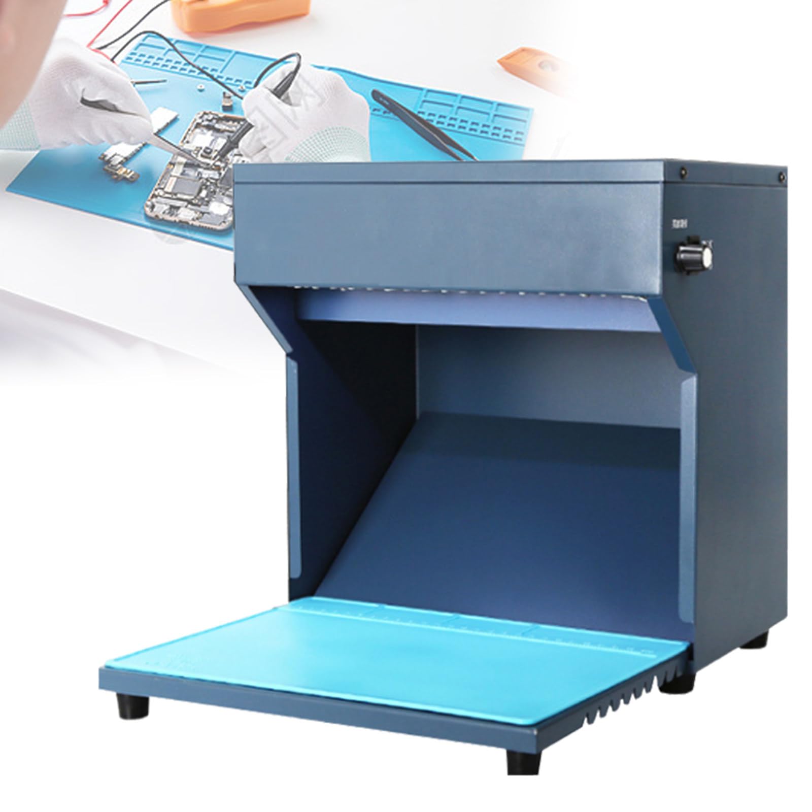 Laminar-Air-Flow-Reinigungsbank mit Helligkeits- und Modusanpassung, Mini-Staubfreier Raum/Arbeitstisch/Station, Laminar-Flow-Haube für die Reparatur von Telefon-LCDs
