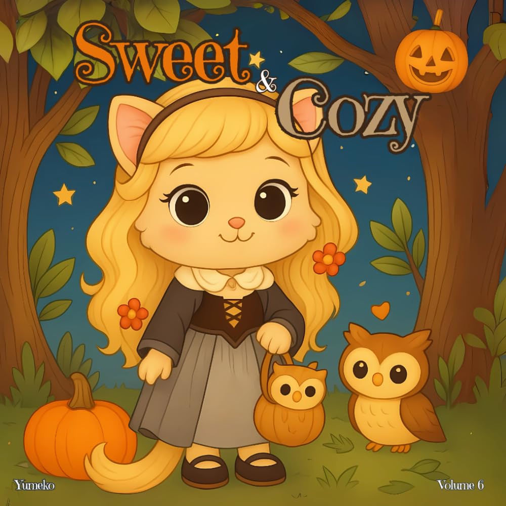 Sweet & Cozy Coloring Book, volume 6: Trick or Treat ? Cozy Coloring Book for Adults