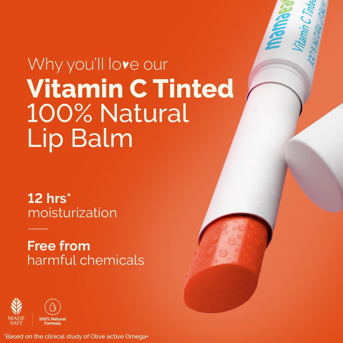 Mamaearth Vitamin C Tinted 100% Natural Lip Balm with Vitamin C & Honey for  12 hrs