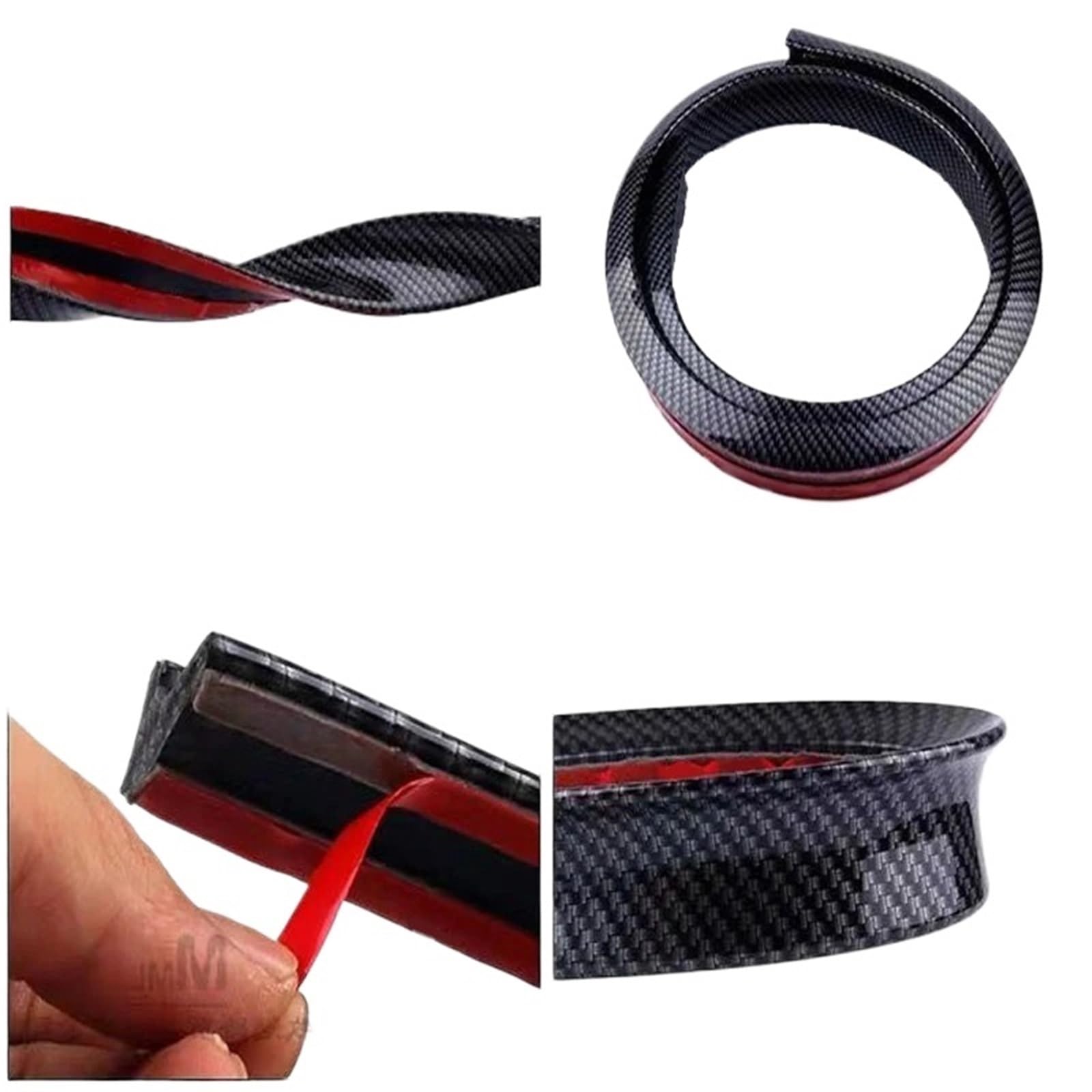 Spojlery tylne do samochodów Uniwersalny 1,5 m stylizacja samochodu 5D czarne spojlery zamontuj spojler(Carbon fiber 4.5cm)
