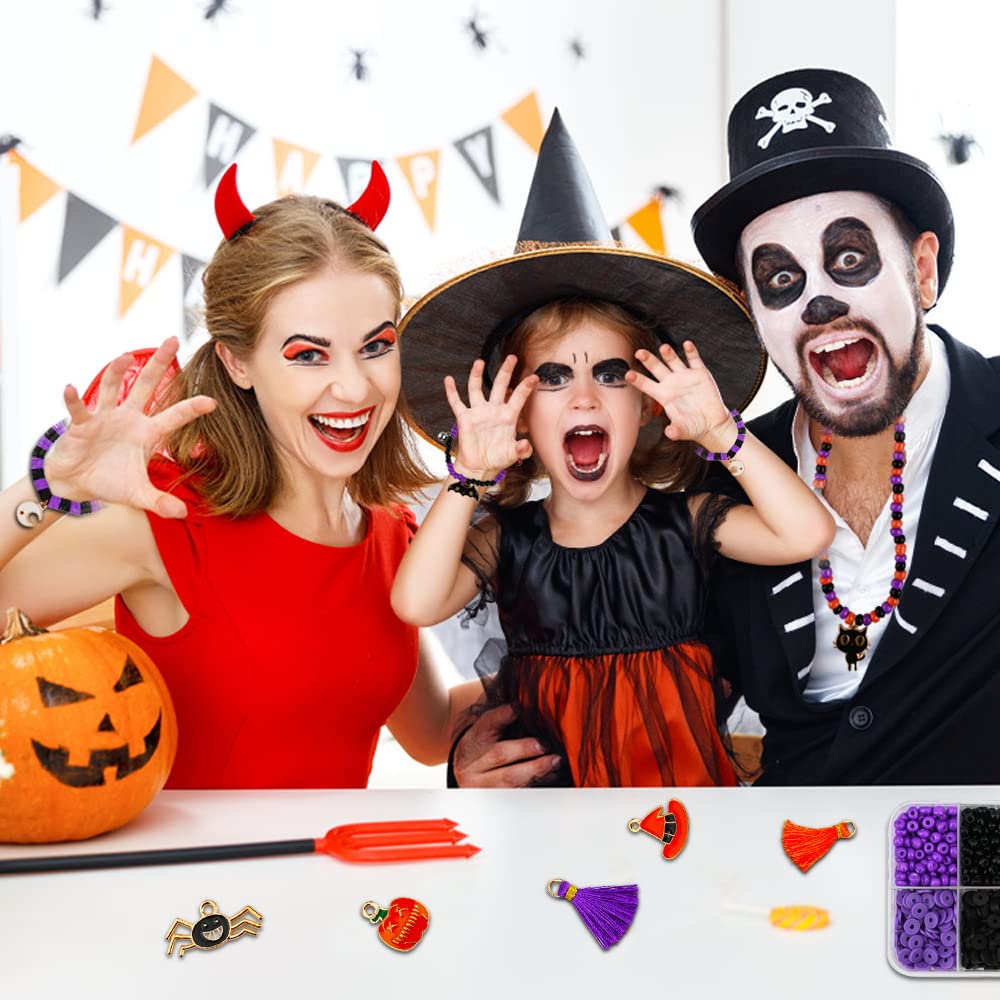 3050-teiliges Halloween-Perlen-Set Für Schmuck & DIY – Mit Totenkopf, Kürbis & Co.