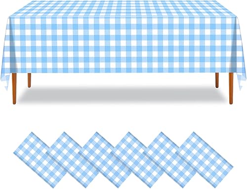 Miniatura 47 de Paquete de 4 manteles de plástico verde salvia, 54 x 108 pulgadas, desechables, impermeables, rectangulares para mesa, para boda de novia, fiesta de