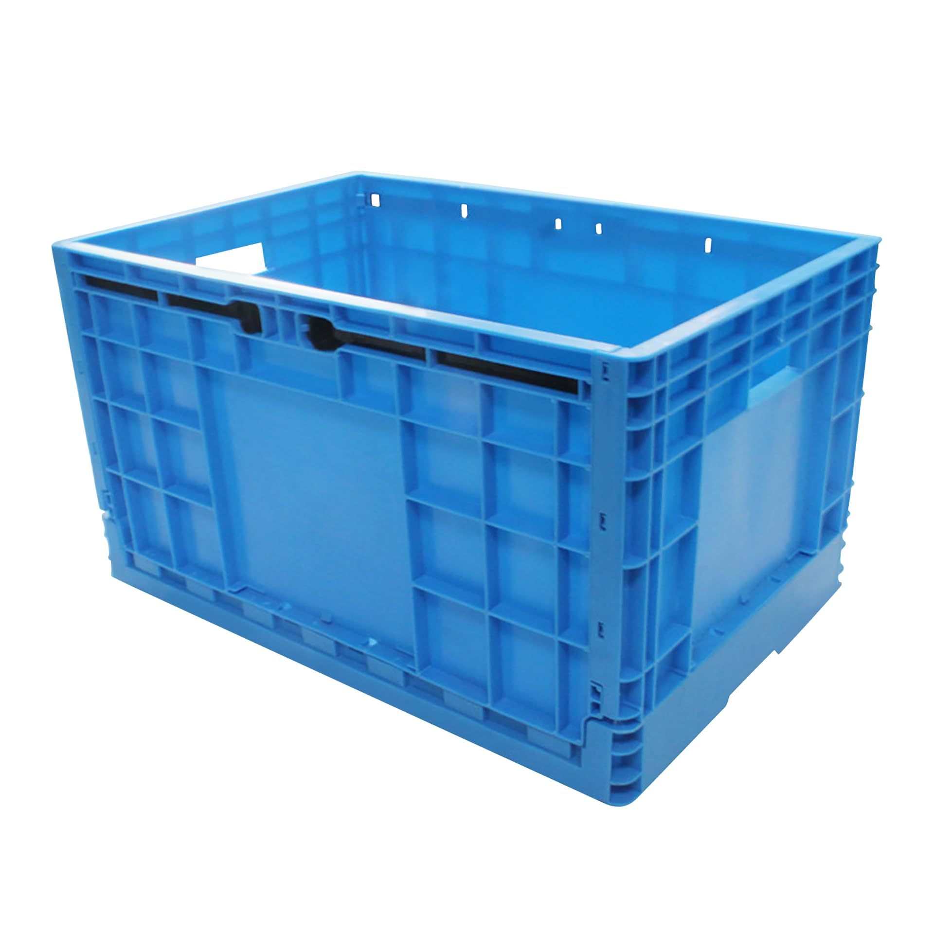 Casse industriali in plastica impilabili da 21 galloni | Contenitori pieghevoli resistenti | Contenitori pieghevoli commerciali per l'organizzazione del magazzino (1, 21 galloni)