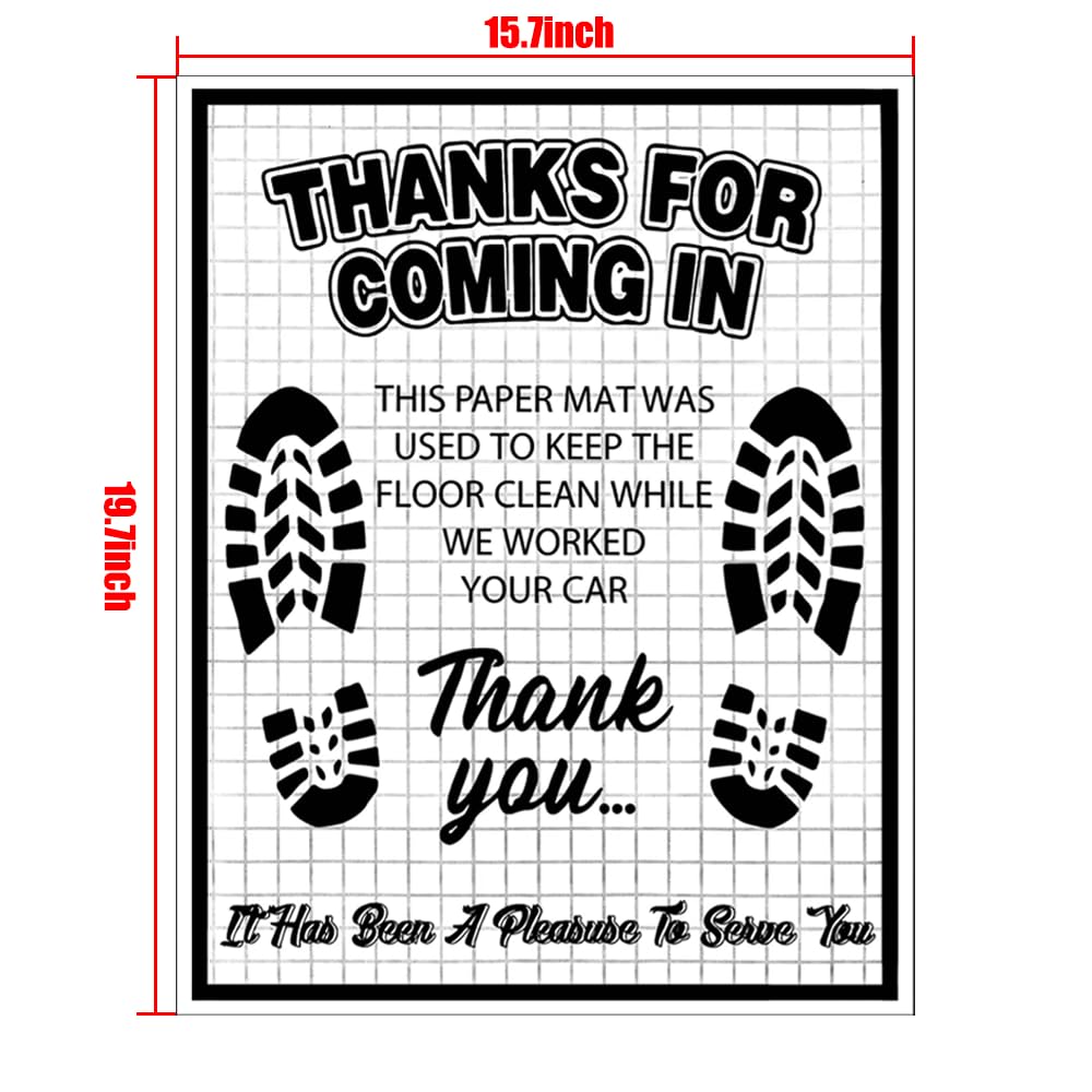 100pcs Car Paper Floor Mats 16 20 Inch White Disposable Vehicle Floor Pads Detail Protection Car Detailing Disposable — view 2