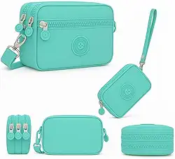 Bolsa Carteira Feminina com Al?a, Pequena, Multi-compartimentos