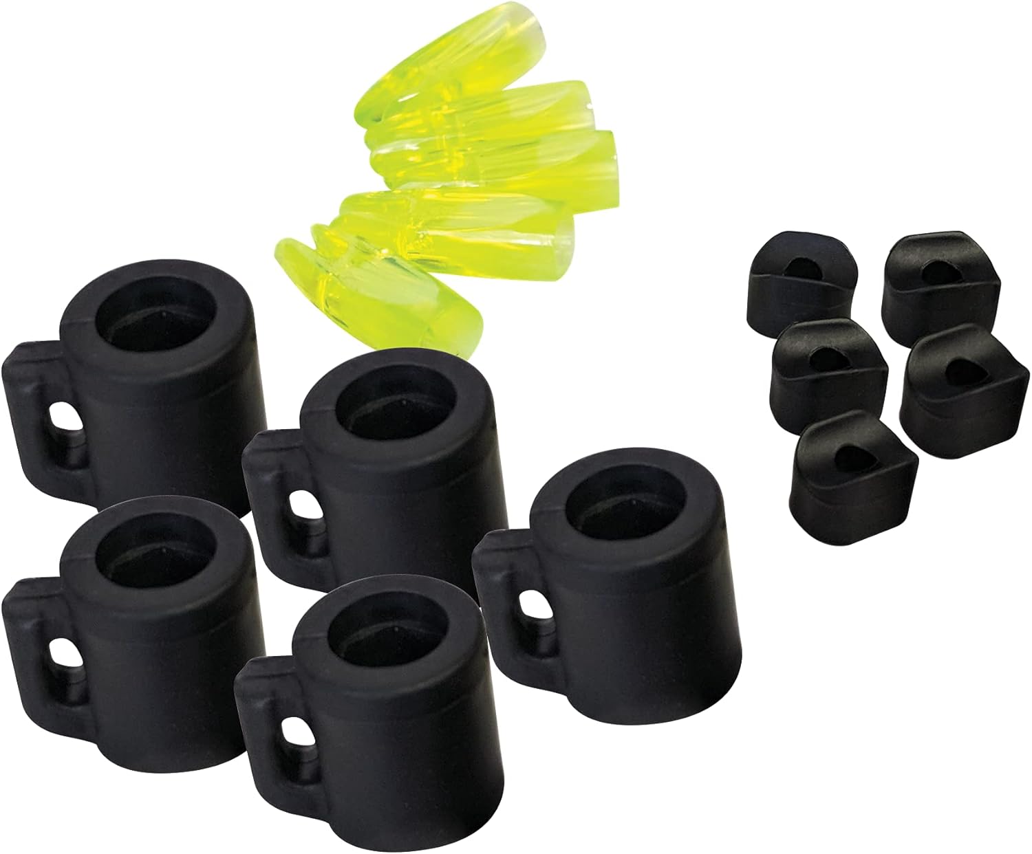 Cajun Bowfishing Arrow Slides 5-Pack - Arrow Snap-Back Preventer Kit - Simple Design, Increased Effectiveness, 5/16" Shaft Compatibility, Complete Set of 5 for Continuous Use